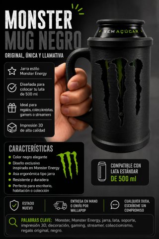 JARRA MONSTER 3D – VARIOS COLORES DISPONIBLES