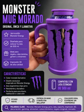 JARRA MONSTER 3D – VARIOS COLORES DISPONIBLES