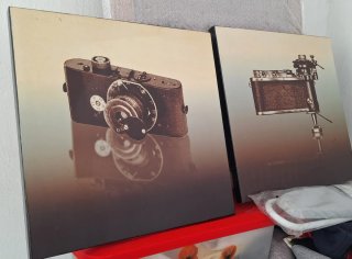 Cuadro antiguo cámara fotográfica vintage