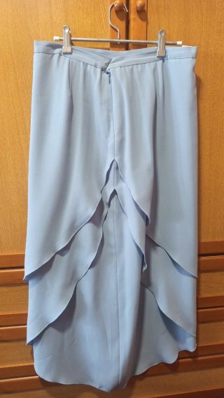Vestido de ceremonia gris y plateado, talla 44