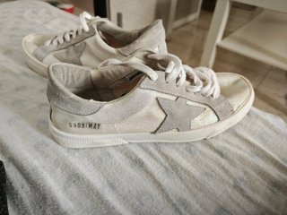 Golden Goose DB Plata/Blanco