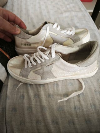 Golden Goose DB Plata/Blanco