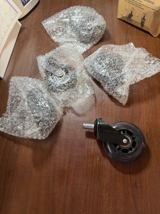Juego 5 Ruedas Silla Oficina Negro