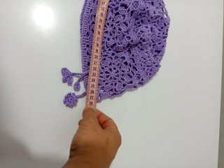 Gorro Crochet Verano Morado Hecho Mano