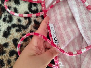 Vestido de verano Zara cuadros rojo S