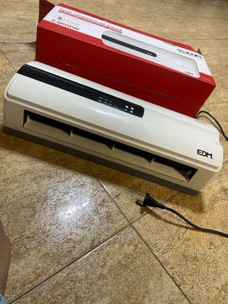 Calefactor ventilador cerámico pared, EDM. Nuevo
