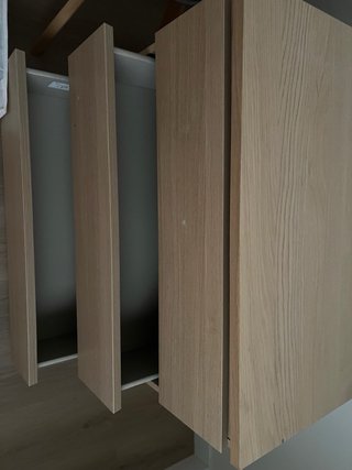 Cajonera MALM 3 cajones, chapa roble tintada