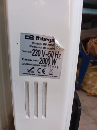 Radiador eléctrico blanco