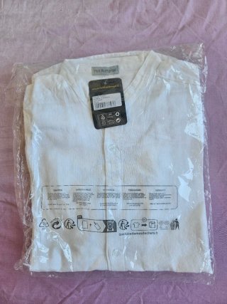 Camisa Lino Hombre Talla M Hot Buttered