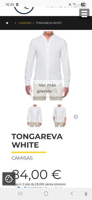 Camisa Lino Hombre Talla M Hot Buttered