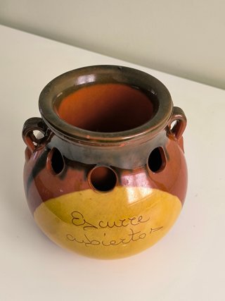 Escurre cubiertos de cerámica artesanal