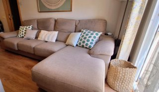 Sofá chaise longue 4 plazas extensible