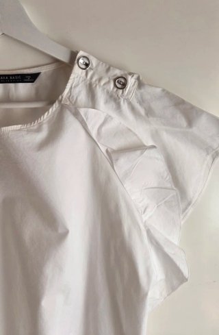 Blusa Zara Blanca Talla M
