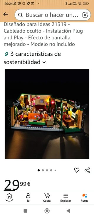 Pack LEGO Friends Central Perk 21319 + Set LUCES