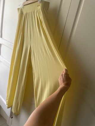 Pantalón ancho amarillo Scripta mujer