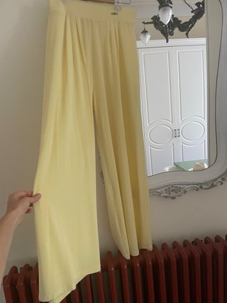 Pantalón ancho amarillo Scripta mujer