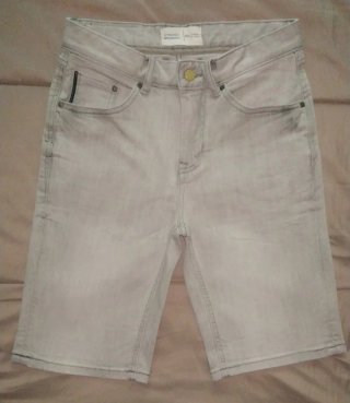 Shorts vaqueros talla 36 Springfield gris claro