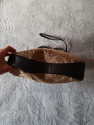 Borsa Gucci Vintage Pelle Tela Beige