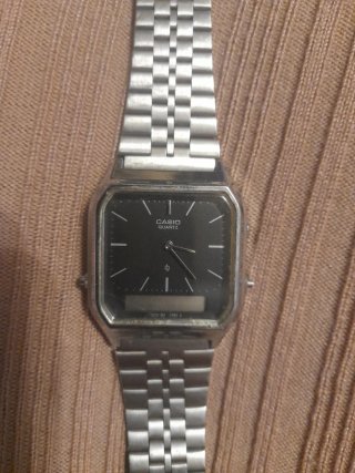 Reloj antiguo Casio Analógico Digital Plata Negro