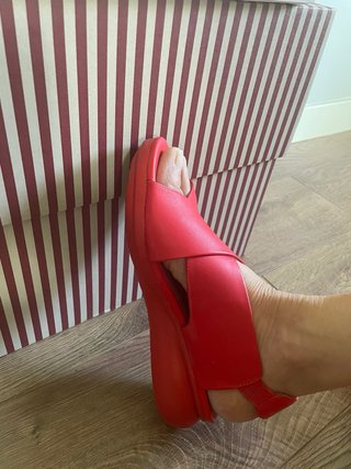 Sandalias Camper Rojas Mujer Piel