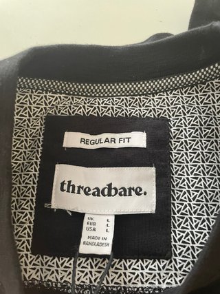 Camiseta Negra Threadbare Talla L Nueva