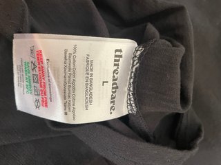 Camiseta Negra Threadbare Talla L Nueva