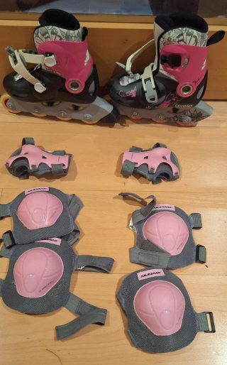 Patines en línea niña Oxelo. Núm 30-31-32 y protec