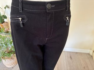 Pantalones negros llody, s con cremalleras