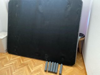 Base tapizada 150x190 cm gris