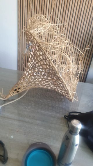 Lámpara Ratan Trenzado Salón