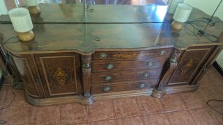 Aparador y espejo vintage madera
