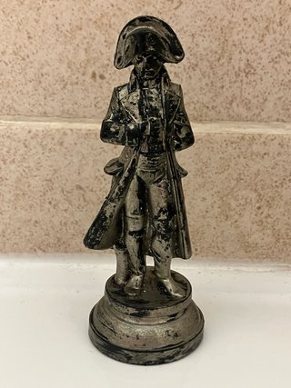 Figura Napoleón Plata Envejecida