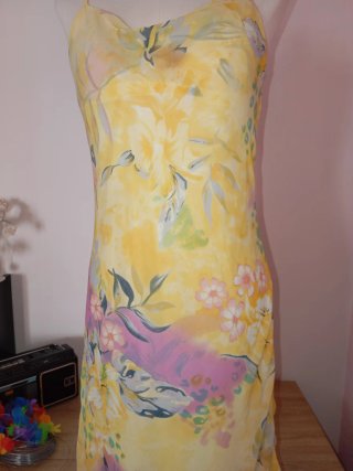 Vestido fiesta floral multicolor