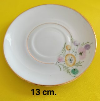 Juego de café Limoges porcelana floral
