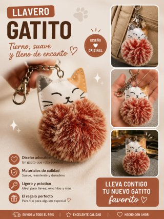 Llavero Gatito Adorable