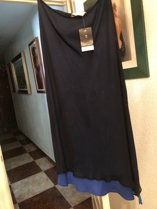 Falda larga gasa dos colores sin estrenar, con bri