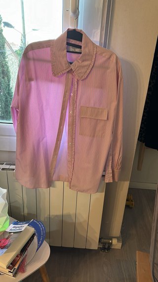 Conjunto Blusa Beige y Pantalón Lunares