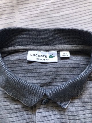 Polo Lacoste Rayas Grises