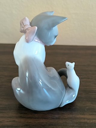 Statuina Lladró Gatto e Topo 1984