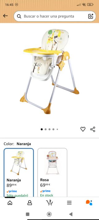 Trona de bebé regulable evolutiva