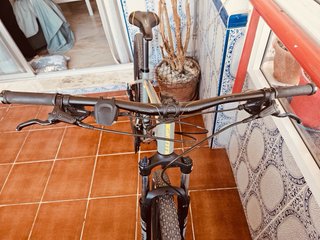Bicicleta Giant Gris y Naranja. Talla M