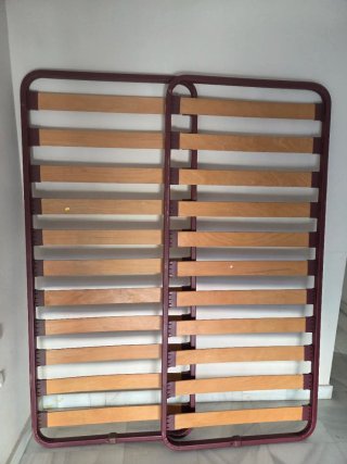 Somier 90cm láminas madera