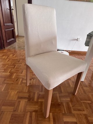 4 Sillas de IKEA BERGMUND Hallarp beige
