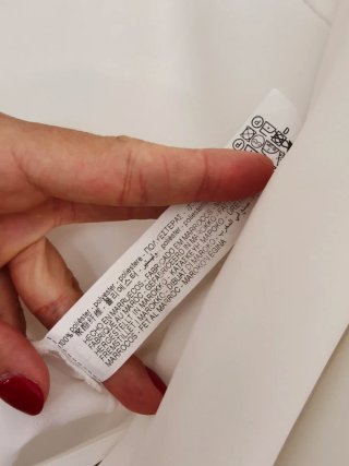Blusa Zara lazo blanco roto talla única