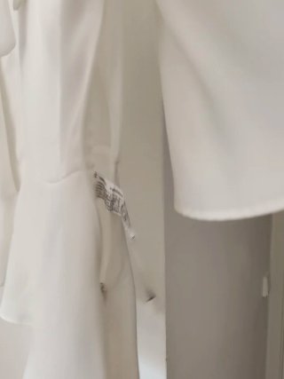 Blusa Zara lazo blanco roto talla única