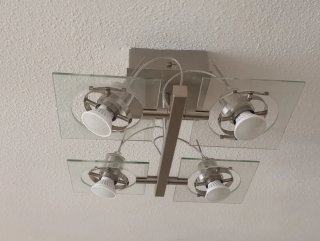 2 Lámparas de techo 4 focos LED