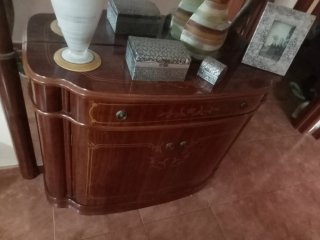 Espejo antiguo de madera y cristal