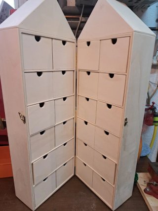 Armario madera 24 cajones (2 mitades)