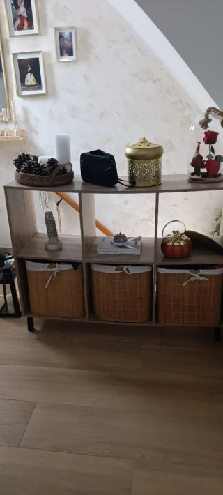 Mueble Estantería con 3 Cestas