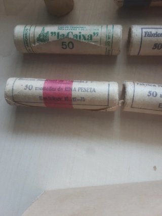 Cartuchos de 50 pesetas nuevas